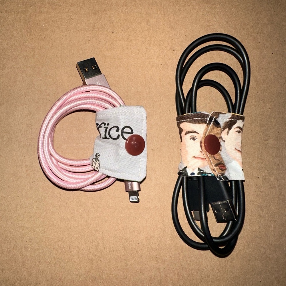 Handmade Cord Savers- Set of 2 The Office themed